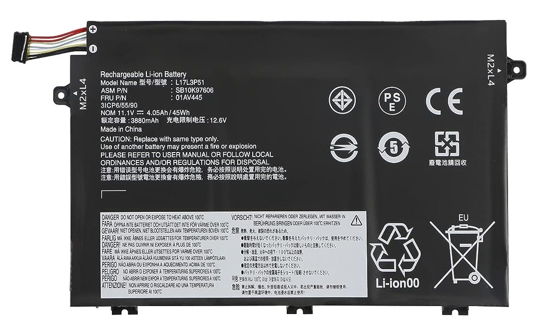 Lenovo ThinkPad SB10K97606 SB10K97608 01AV4444 L17C3P51 L17M3P52 SB10K97609 01AV445 L17L3P51 compatible battery