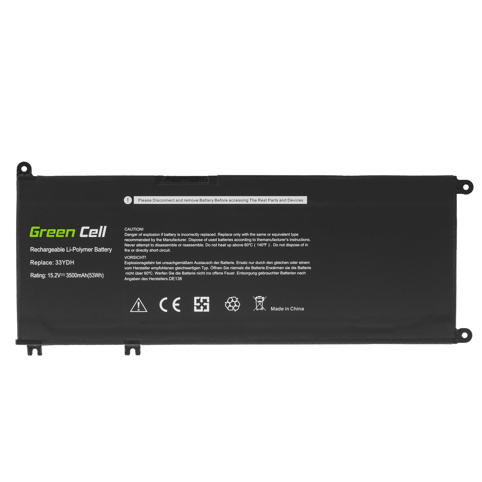 Dell Latitude 3380 3480 3490 3580 3590 99NF2 33YDH W7NKD compatible battery