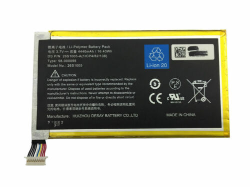 Amazon Kindle Fire HDX 7.0 KC5 26S1005 26S1005-S,58-000055 1ICP4/82/138 compatible Battery