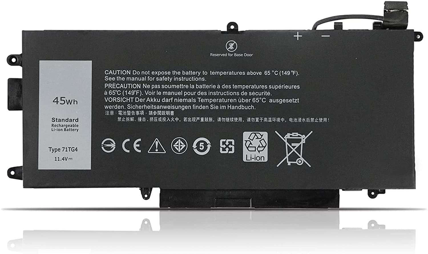 Dell 11.4V 45Wh 71TG4 CFX97 X49C1 0X49C1 0CFX97 071TG4 7ITG4 compatible battery