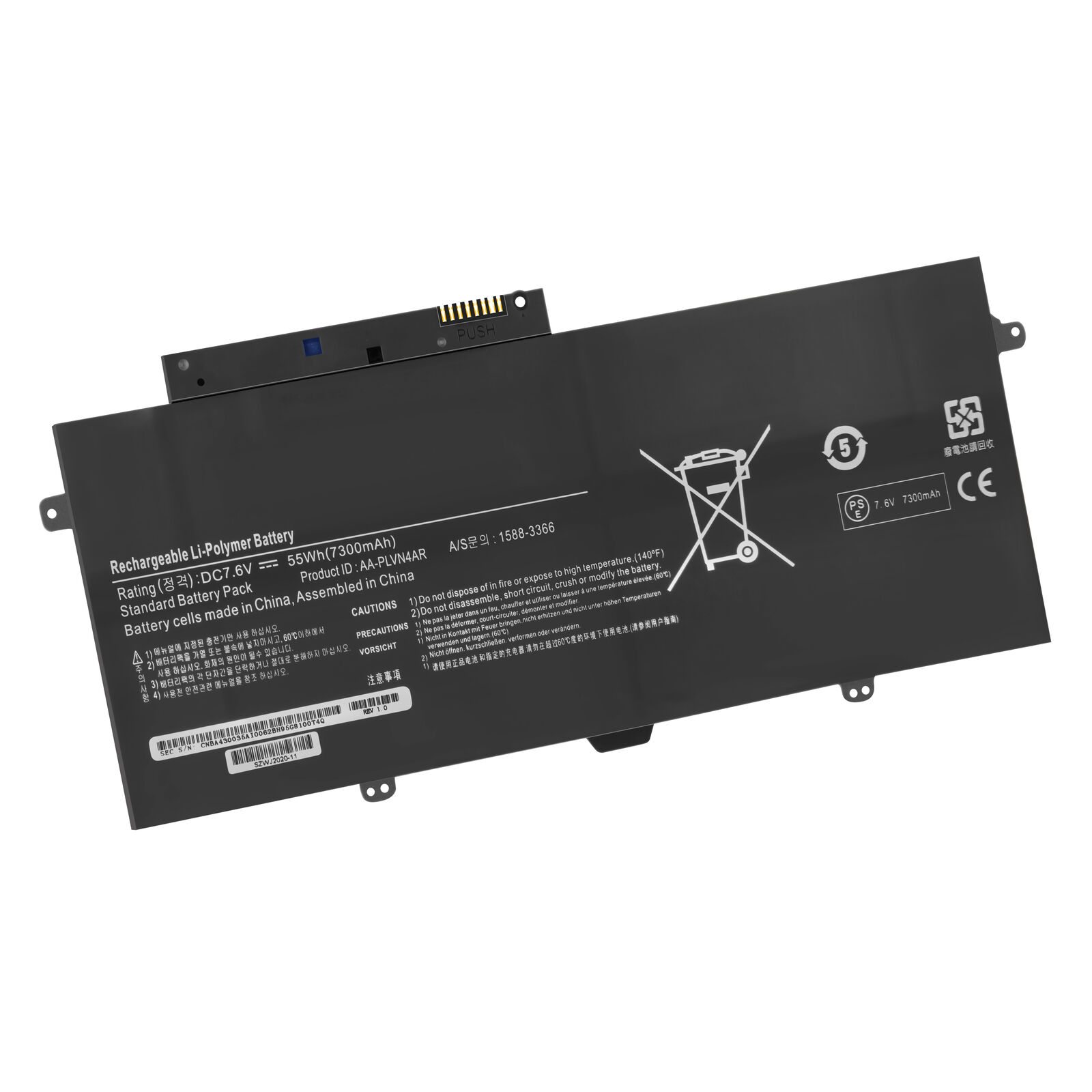 Samsung ATIV Book 9 Plus 940X3G NP940X3G AA-PLVN4AR compatible battery