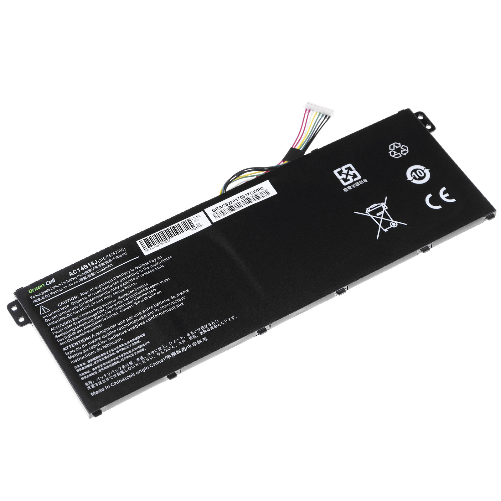 AC14B18J Acer Extensa 2508 2519 TravelMate B115-M B115-MP compatible battery