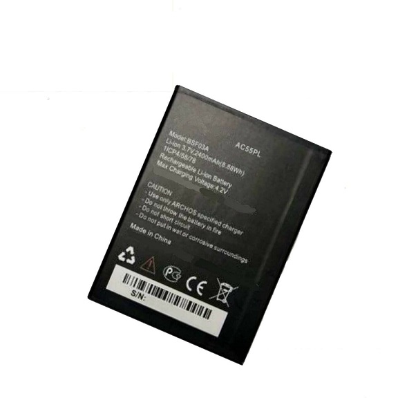 AC55PL BSF03A ARCHOS 55 PLATINUM Handy Smartphone 2400mah compatible Battery