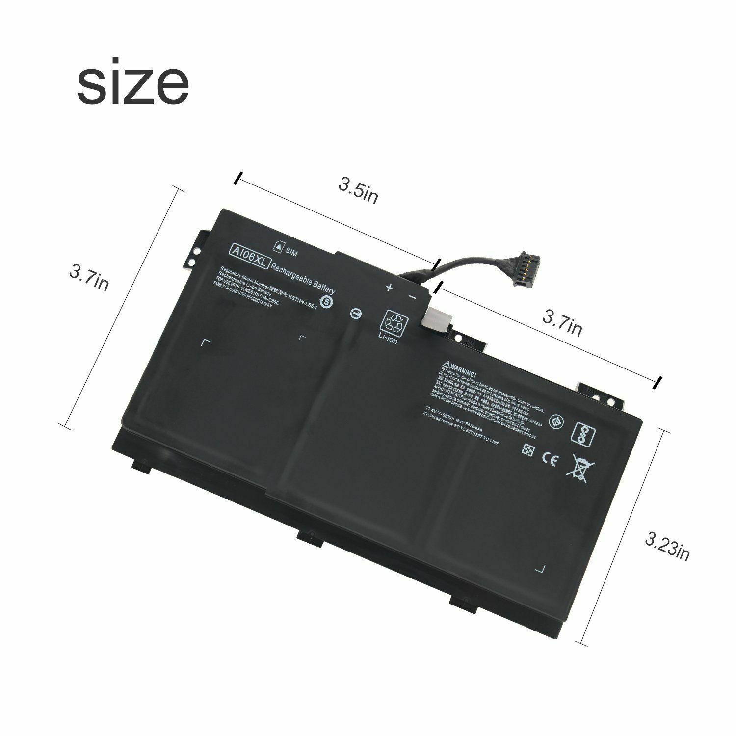 AI06XL HP ZBook 17 G3 Series HSTNN-LB6X HSTNN-C86C 808397-421 compatible battery - Click Image to Close