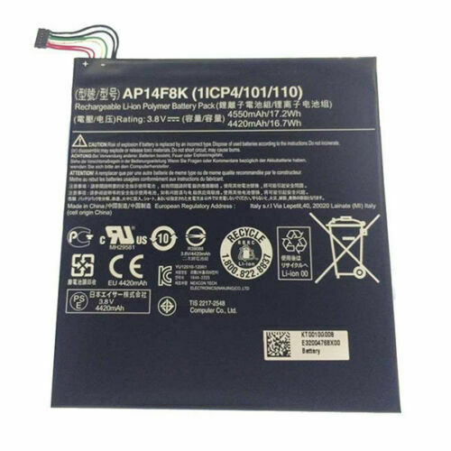 AP14F8K 1ICP4/101/110 Acer Iconia Tab A1-850 B1-810 B1-820 W1-810 compatible Battery