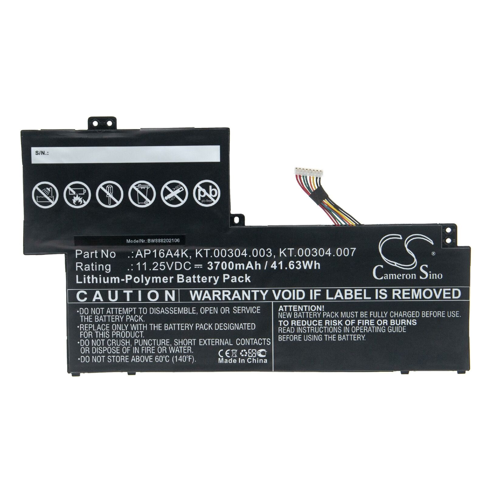 AP16A4K 3ICP4/68/111 KT.00304.003 Acer Swift 1 SF113-31-P7Z0 P3BG P4MS P5WW N16Q9 AS3EA N17P2 compatible battery