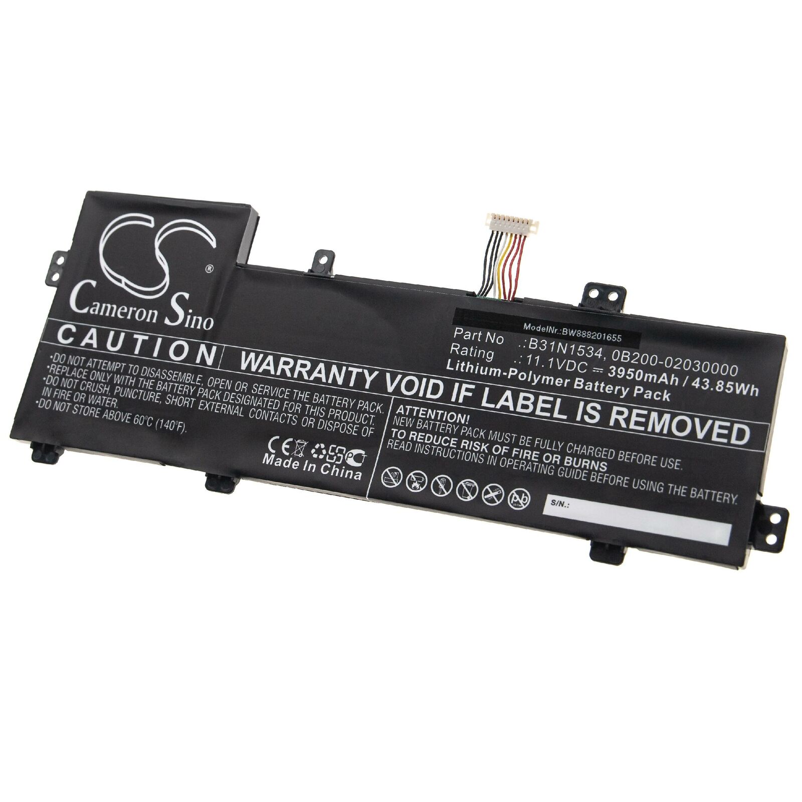 Asus ZenBook UX510UWK 11.4V compatible battery