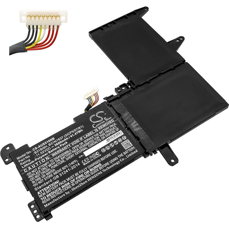 B31N1637 C31N1637 Asus S510UA S510UR S510UQ X510 X541N X542U compatible battery