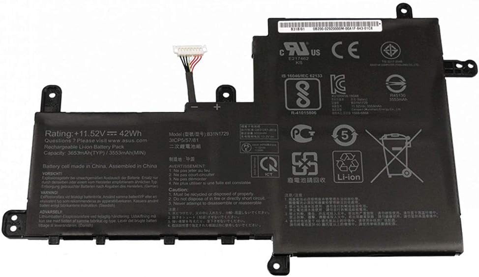 B31N1729 ASUS VivoBook S15 S530 S530UA S530UN S530UN-BQ097T X530FN X530FN-1A X530FN-1B X530FN-1D compatible battery