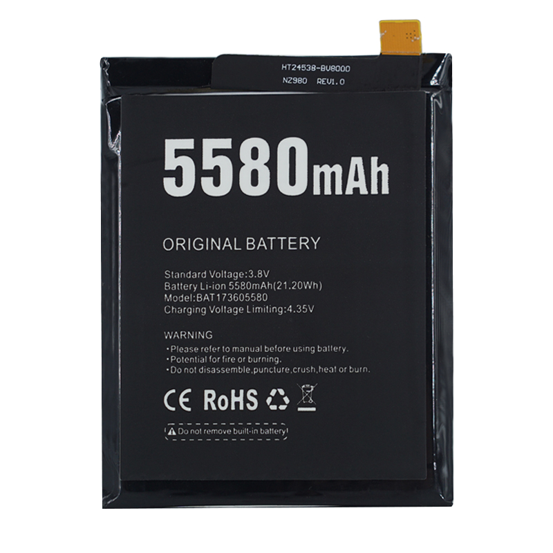 DOOGEE S60, DOOGEE S60 LITE 5580mAh 3.8V compatible Battery