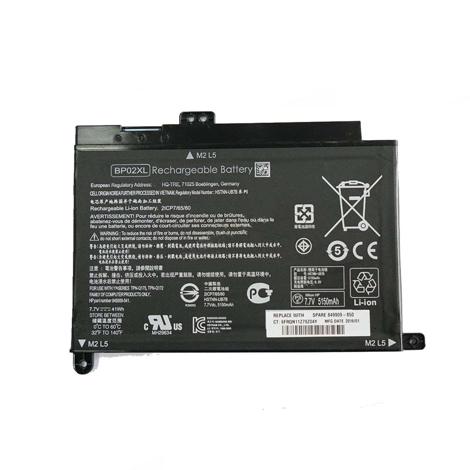 HP BP02XL BP02041XL 849569-541 849909-850 TPN-Q175 TPN-Q172 849569-421 compatible battery
