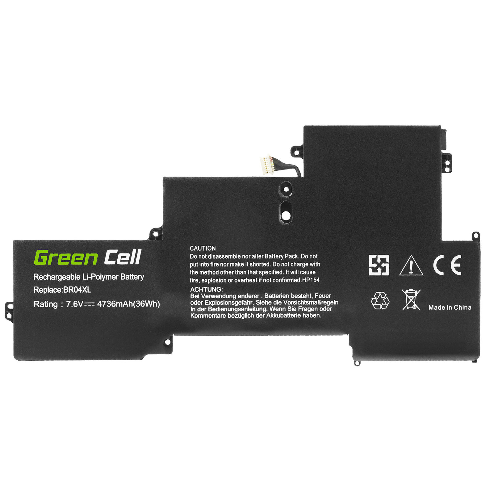HP 760505-005,765605-005,BR04XL 7.6V Li-Polymer compatible battery