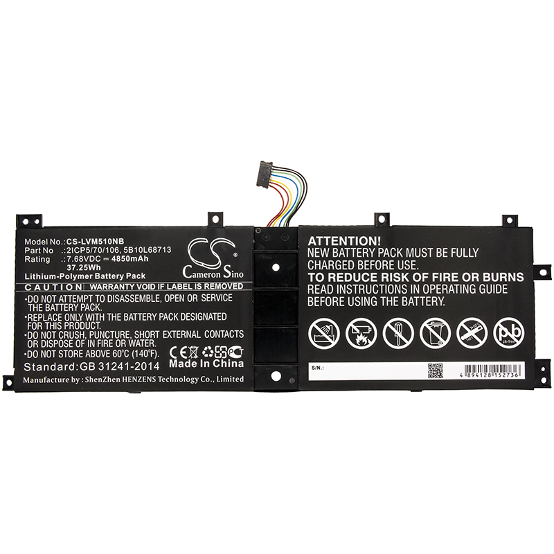 Lenovo Ideapad Miix 510 520 510-12ISK 510-12IK BSNO4170A5-AT 5B10L68713 compatible battery