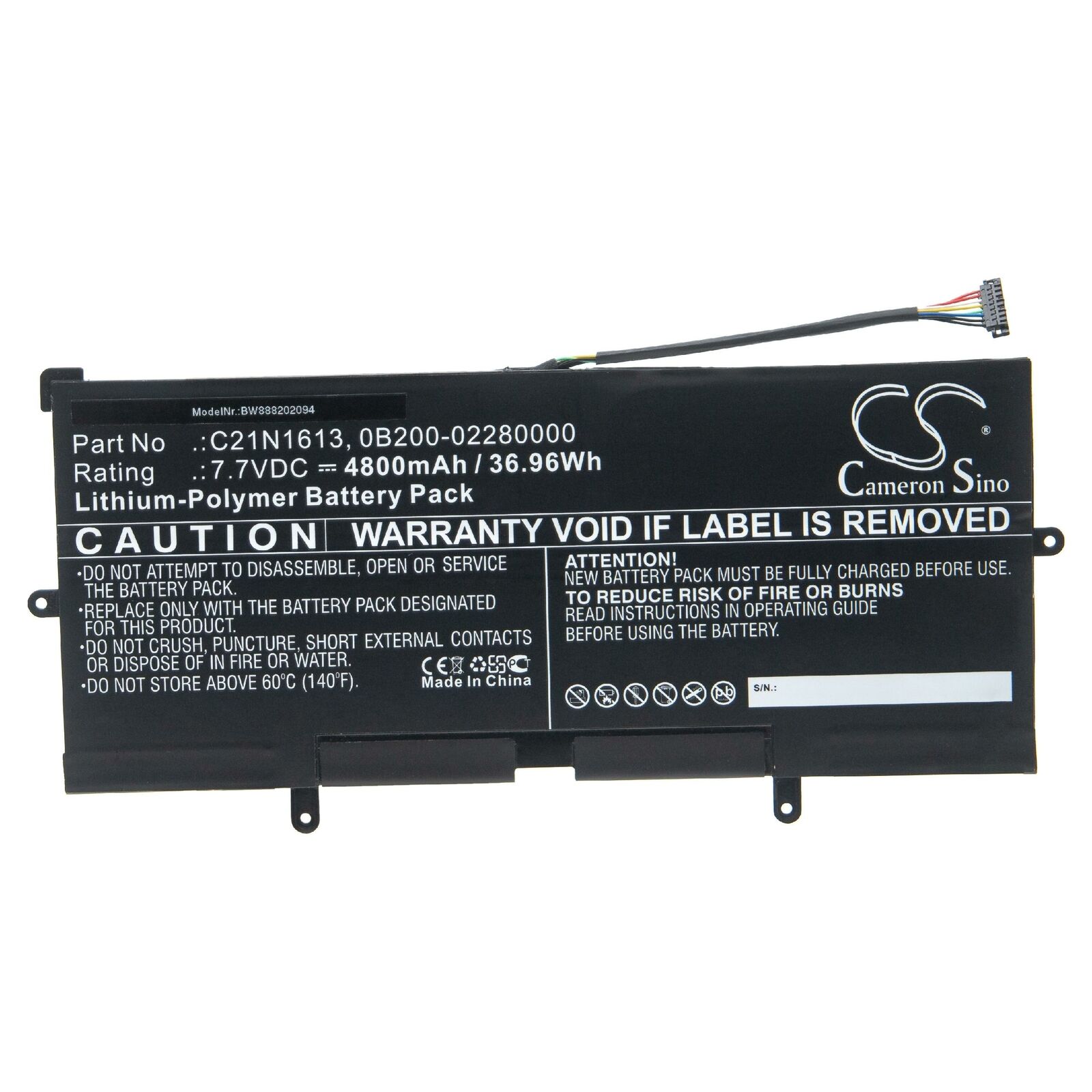 C21N1613 Asus Chromebook Flip C302CA-DHM4 C302SA C21PQC5 compatible battery