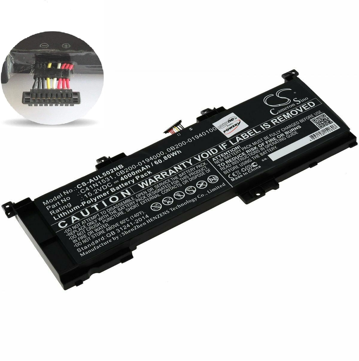 C41N1531 0B200-01940100 Asus GL502VS-1A GL502VS-1E GL502VT-1B GL502VY GL502VY-1A compatible battery