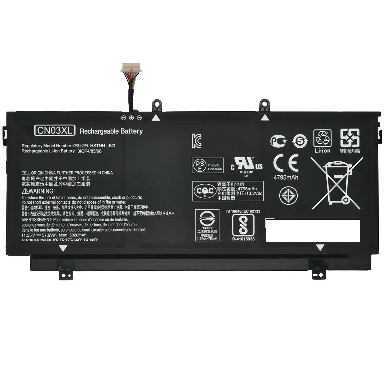 CN03XL HP Spectre X360 13-AC033DX 13-AB01 13-AB099 901345-855 SH03XL compatible battery