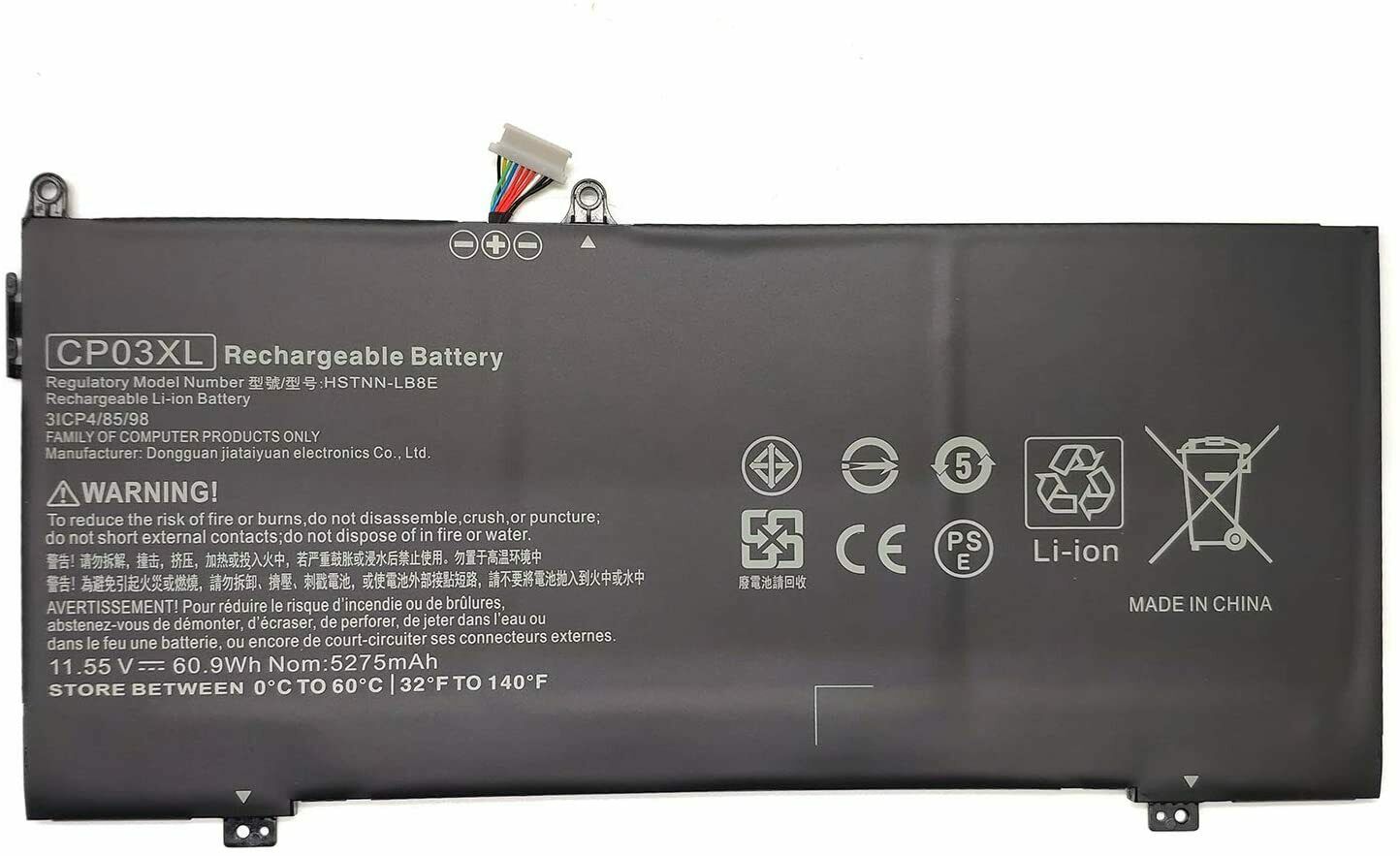 CP03XL TPN-Q195 HP Specter X360 13-AE000NC 13-AE000NE 13-AE000NF compatible battery