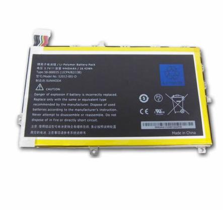 Amazon Kindle Fire HD 7" P48WVB4 26S1005 58-000055 compatible battery