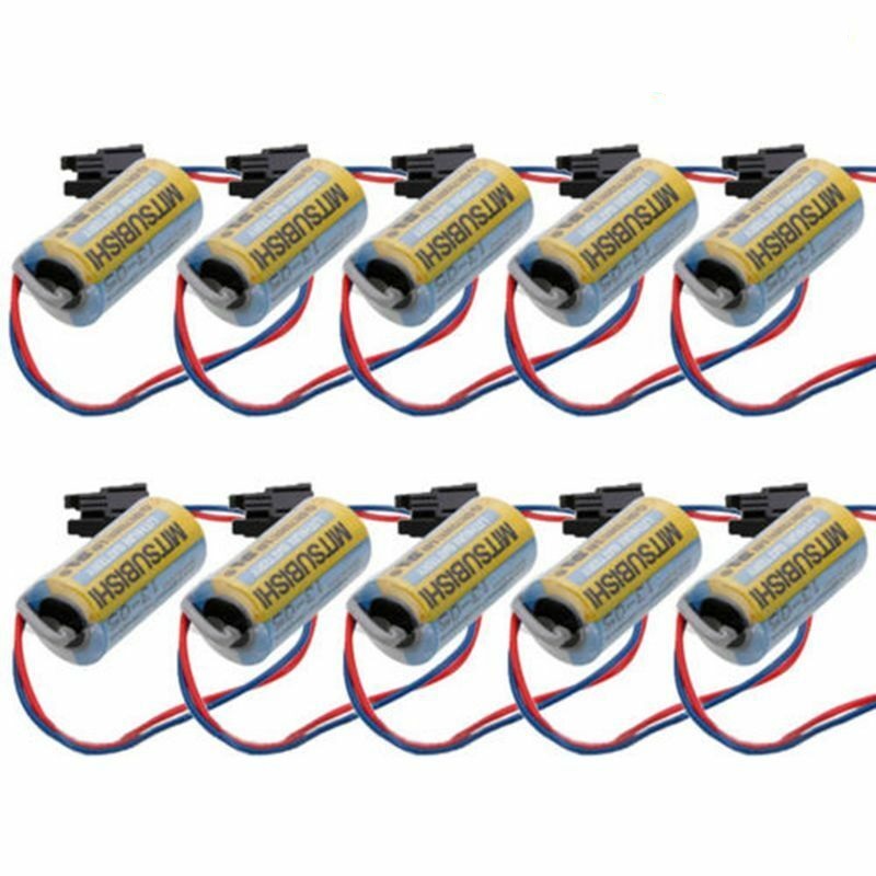 10pcs Mitsubishi A6BAT ER17330V PLC 2/3A 3.6V Li-ion W/Plug replacement battery - Click Image to Close