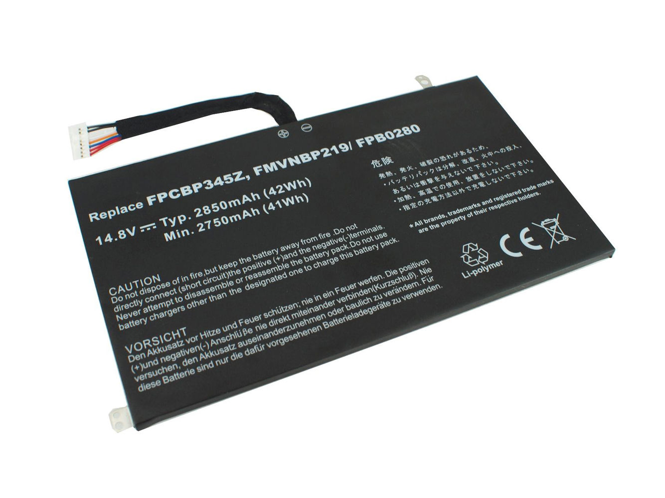 2850mAh Fujitsu UH572 FMVNBP219 FPB0280 FPCBP345Z compatible battery - Click Image to Close