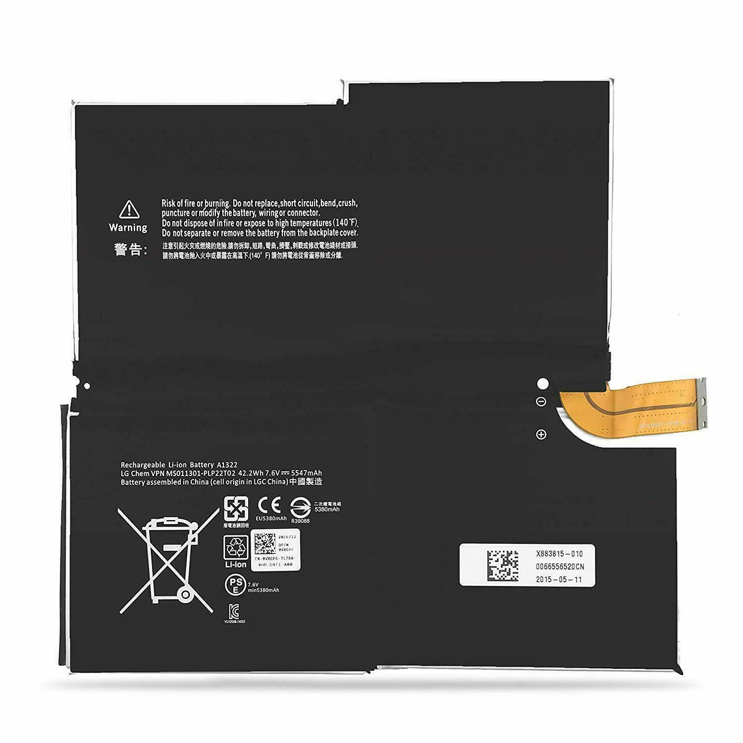 G3HTA005H Microsoft Surface Pro 3 1631 1577-9700 Tablet G3HTA009H MS011301-PLP22T02 compatible battery