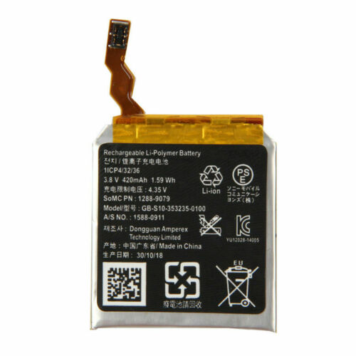 GB-S10-353235-0100, GB-S10 Sony Smartwatch 3 SWR50 Watch compatible Battery - Click Image to Close