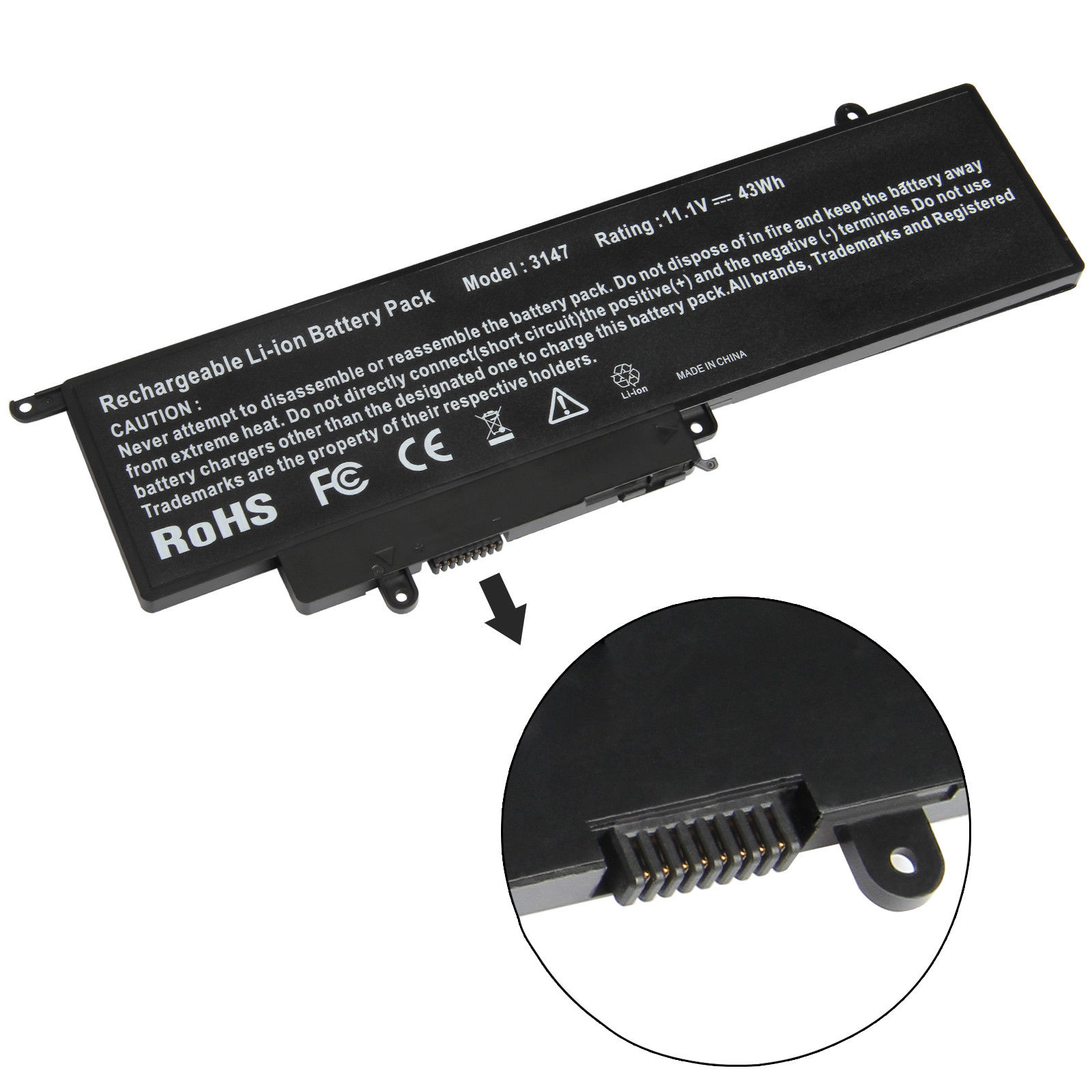 Dell Inspiron 3000 Series 11.6 11 inch 3147 3148 P20T 0WF28 GK5KY 04K8YH compatible battery