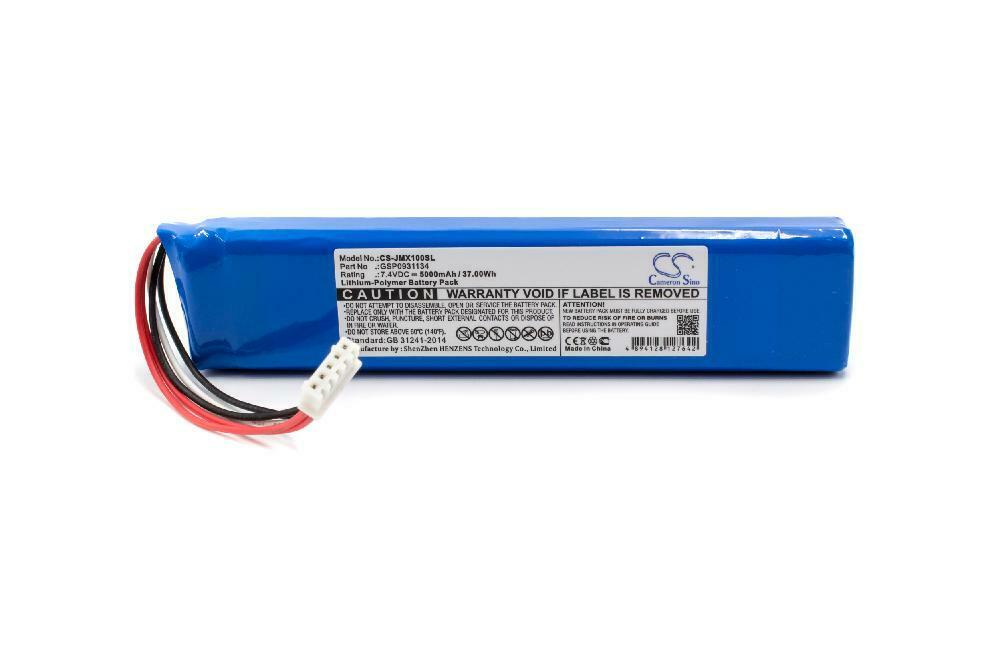 7,4V 5000mAh Li-Po JBL Xtreme 1 I,JBLXTREME ,GSP0931134 compatible Battery