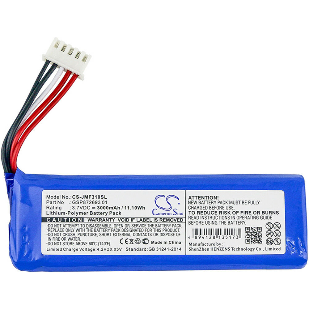 3,7V Li-Poly JBL Flip 4 Special Edition GSP872693 01-3000mAh compatible Battery - Click Image to Close