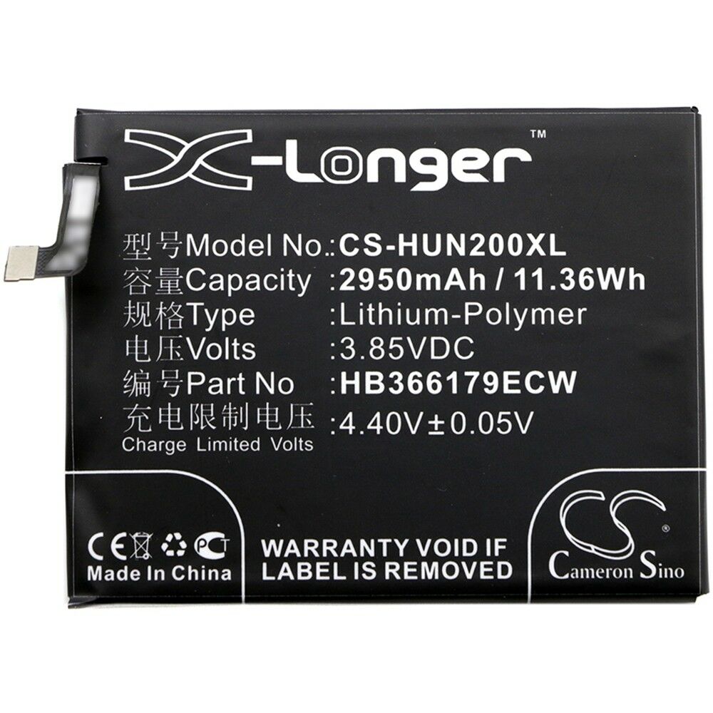 Li-Polymer Huawei Nova 2 II PIC-AL00 TL00 HB366179ECW 2950mAh compatible Battery
