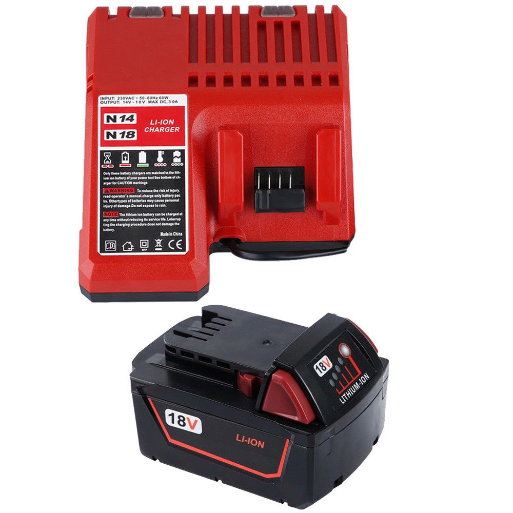 Charger +battery 48-59-1812 48-59-1806 48-59-1807 for Milwaukee M18 18V - Click Image to Close