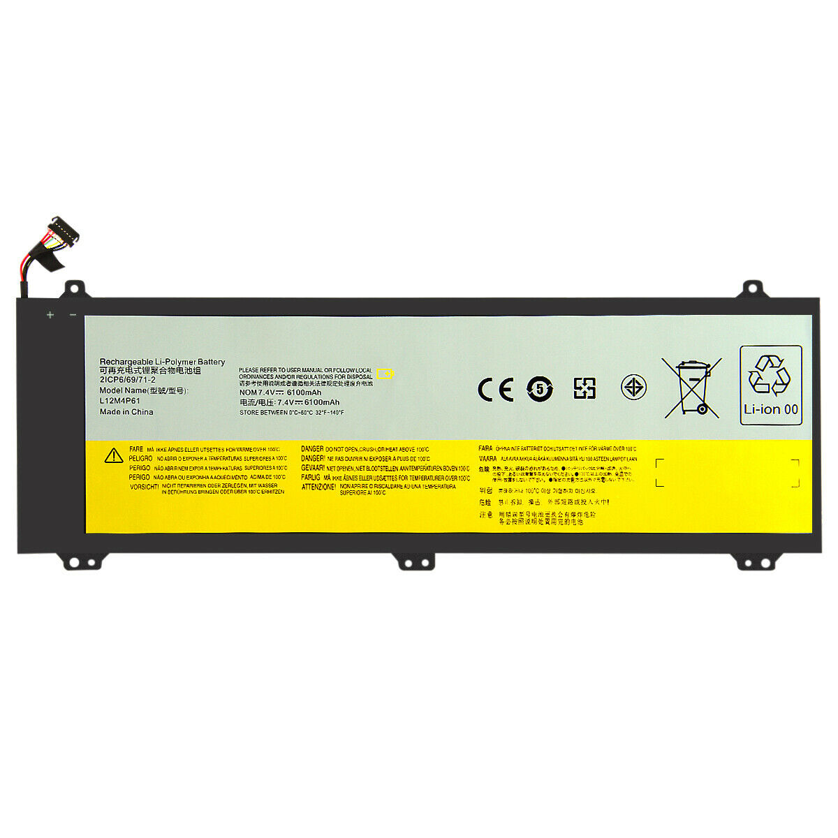 LENOVO 121500161 121500162 L12L4P61 L12M4P61 6100mAh compatible battery
