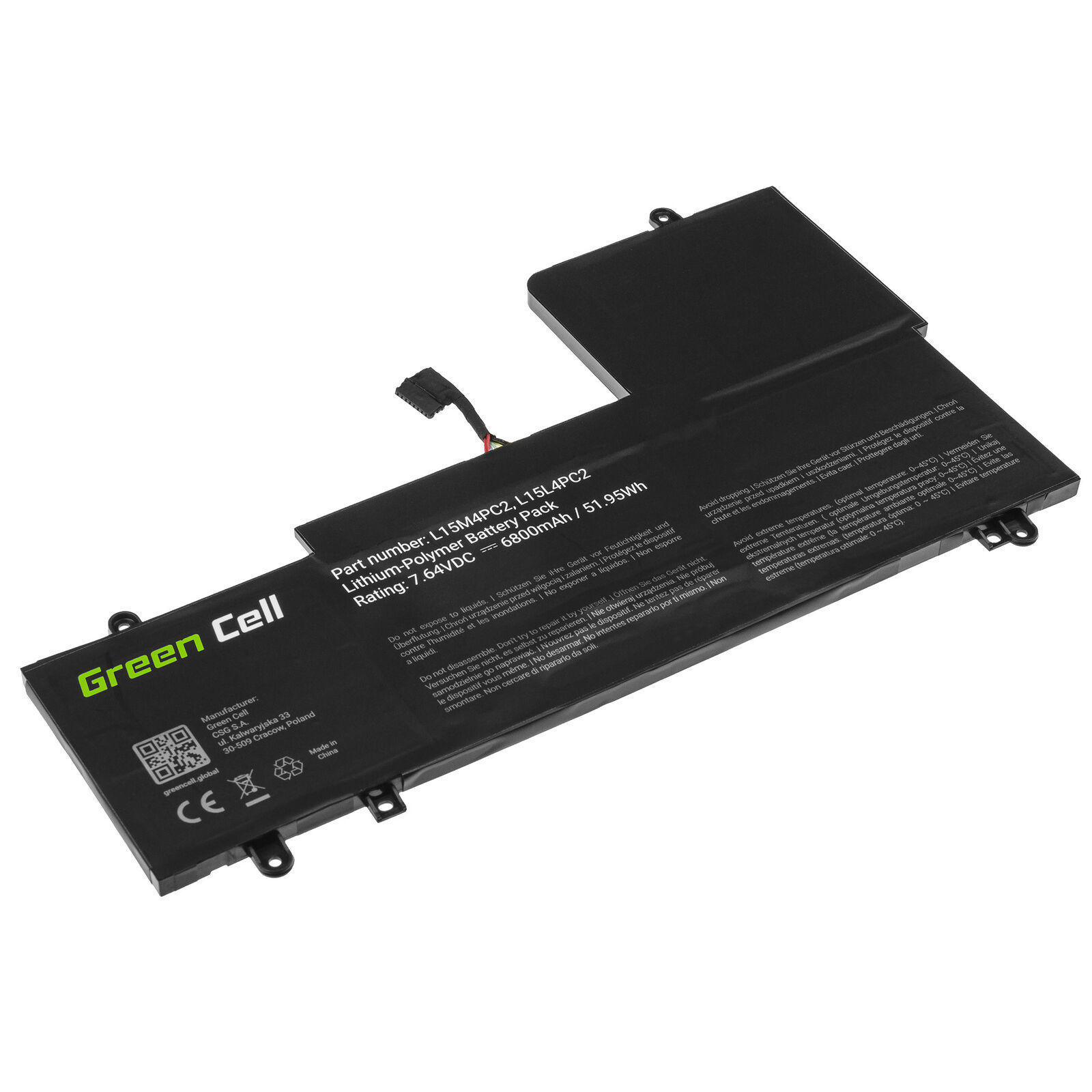 Lenovo 5B10K90778 5B10K90802 L15L4PC2 L15M4PC2 compatible battery - Click Image to Close