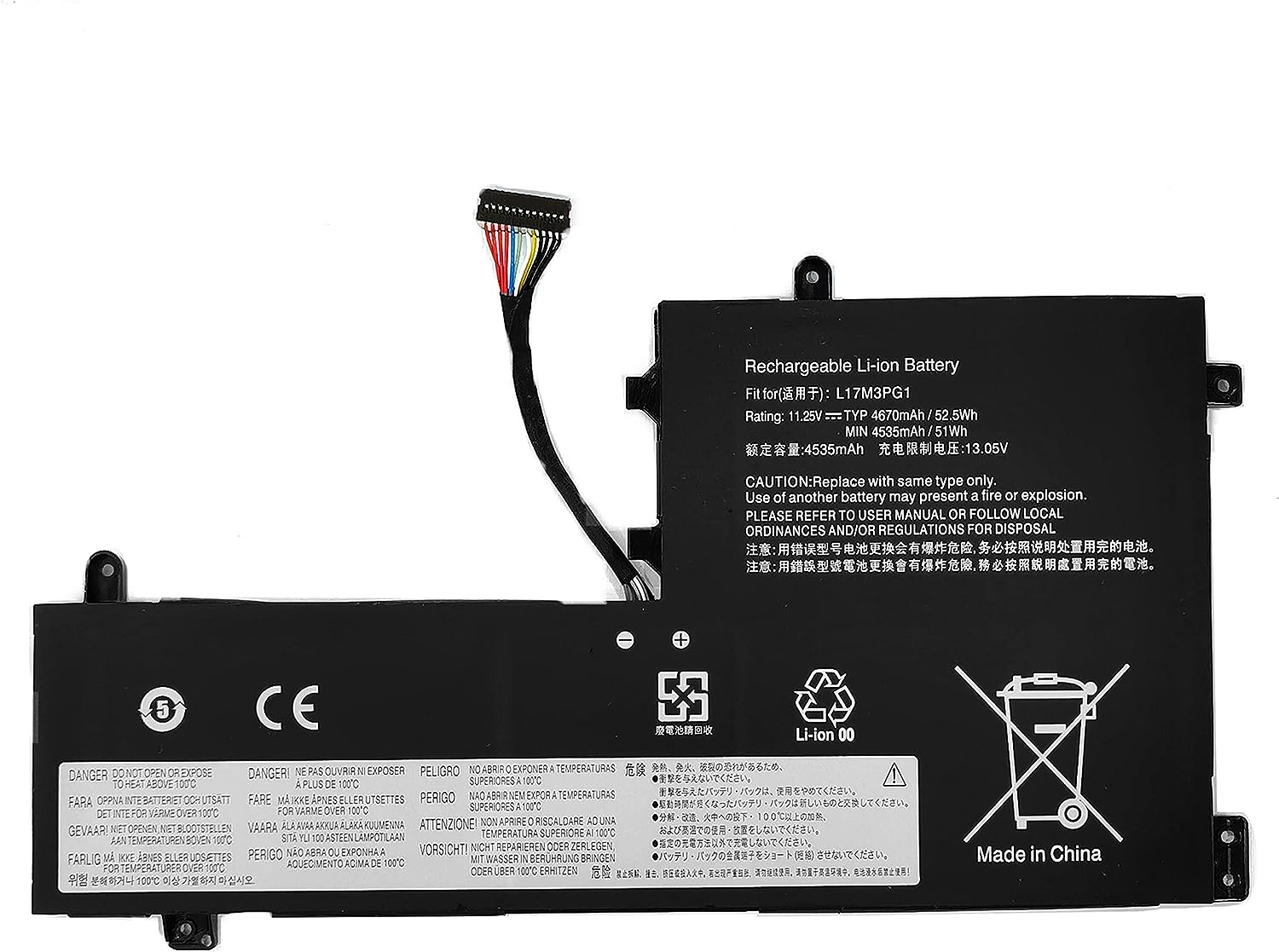 11.25V L17M3PG3 L17M3PG1 Lenovo Y530 Y530-15ICH Y7000 Y7000P SB10W6711 compatible battery