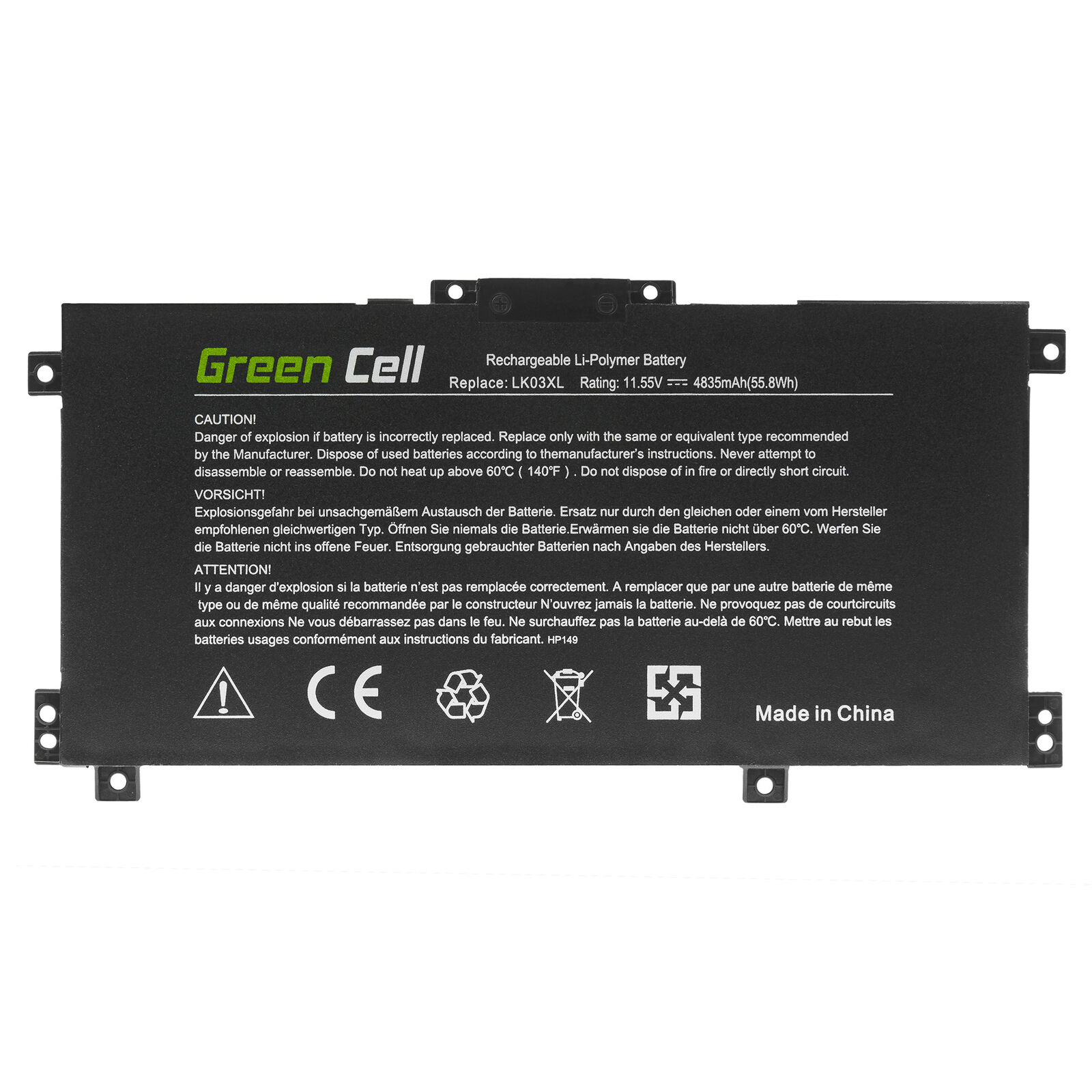 HP Envy 17-BW0001UR 17-BW0002NB 17-BW0002NG 17-BW0002NW compatible battery