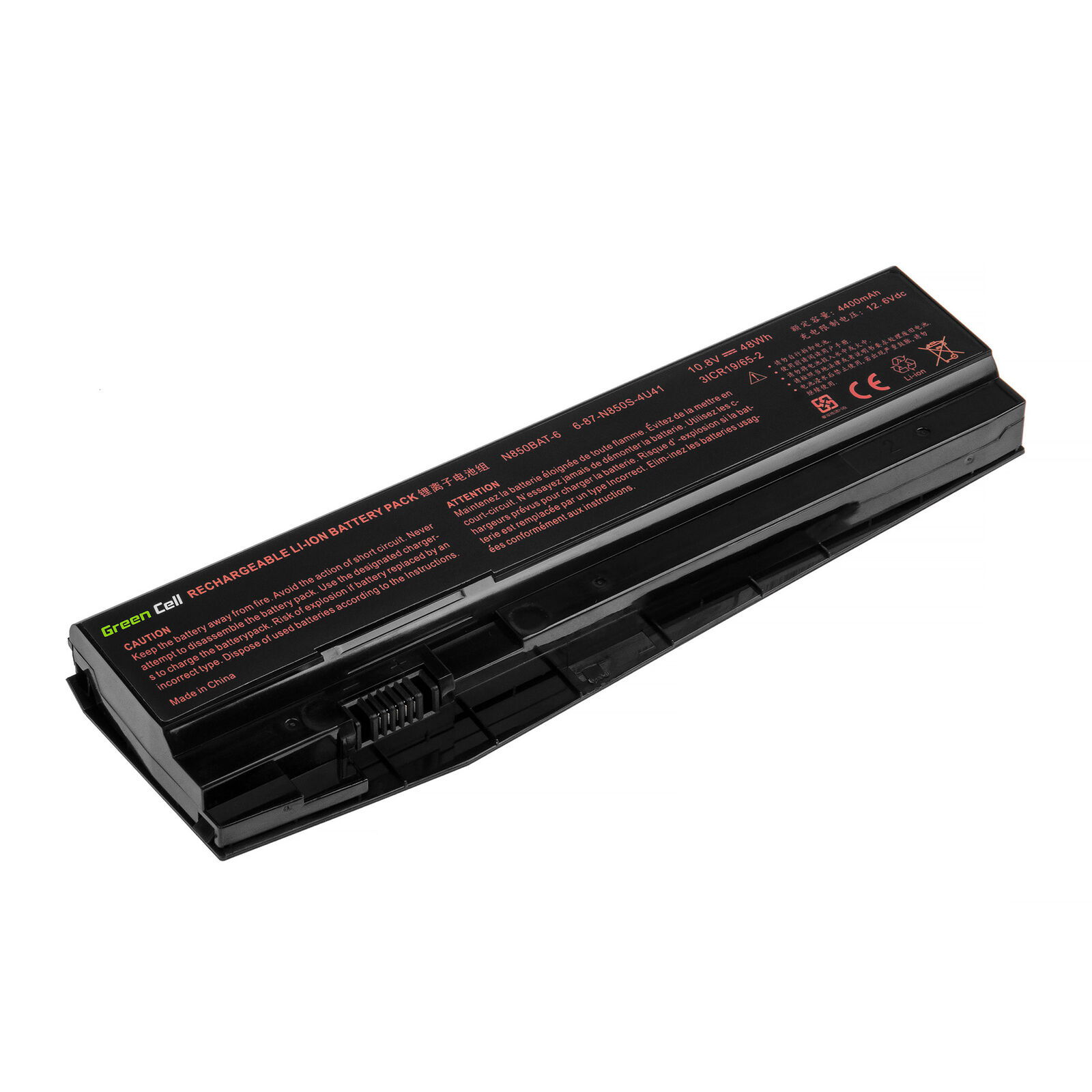 N850BAT-6 Clevo 6-87-N850S-4U41 3ICR19/65-2 6-87-N850S-6U71 compatible battery