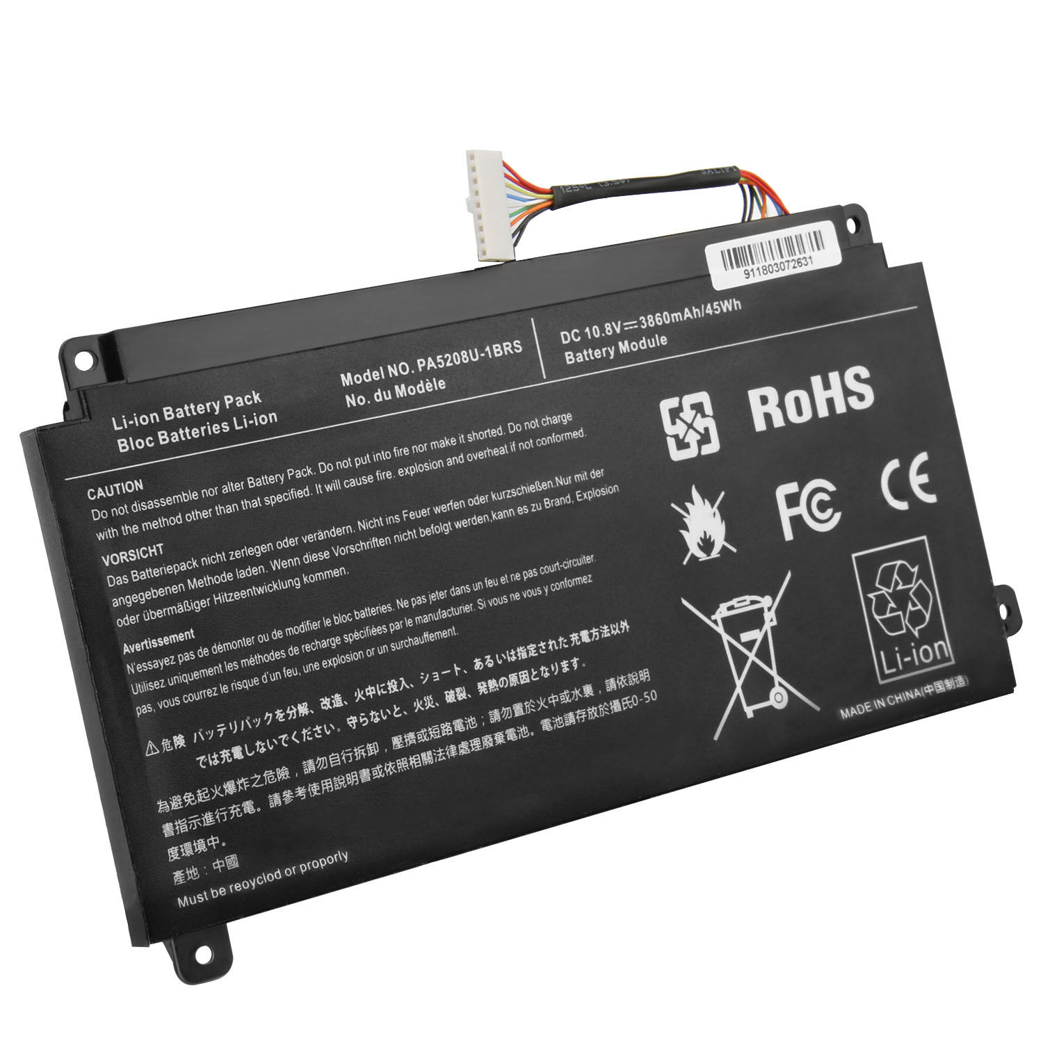 Toshiba Satellite Radius 15 P50W-C-10H P50W-C-10J compatible battery