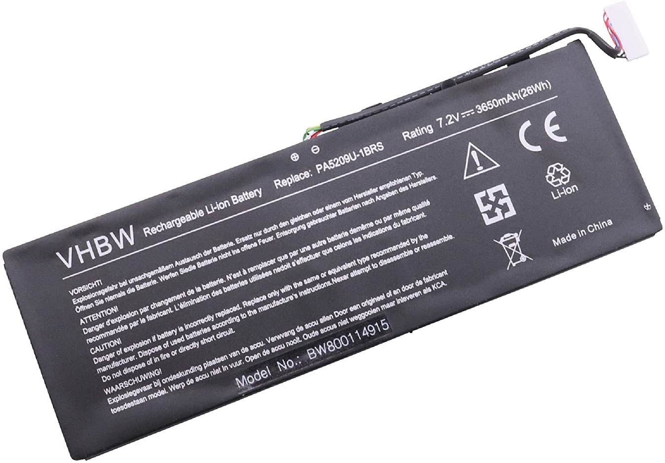 Toshiba Satellite L10-B003 L10W-C L15W-B1208X L15W-B1302 compatible battery