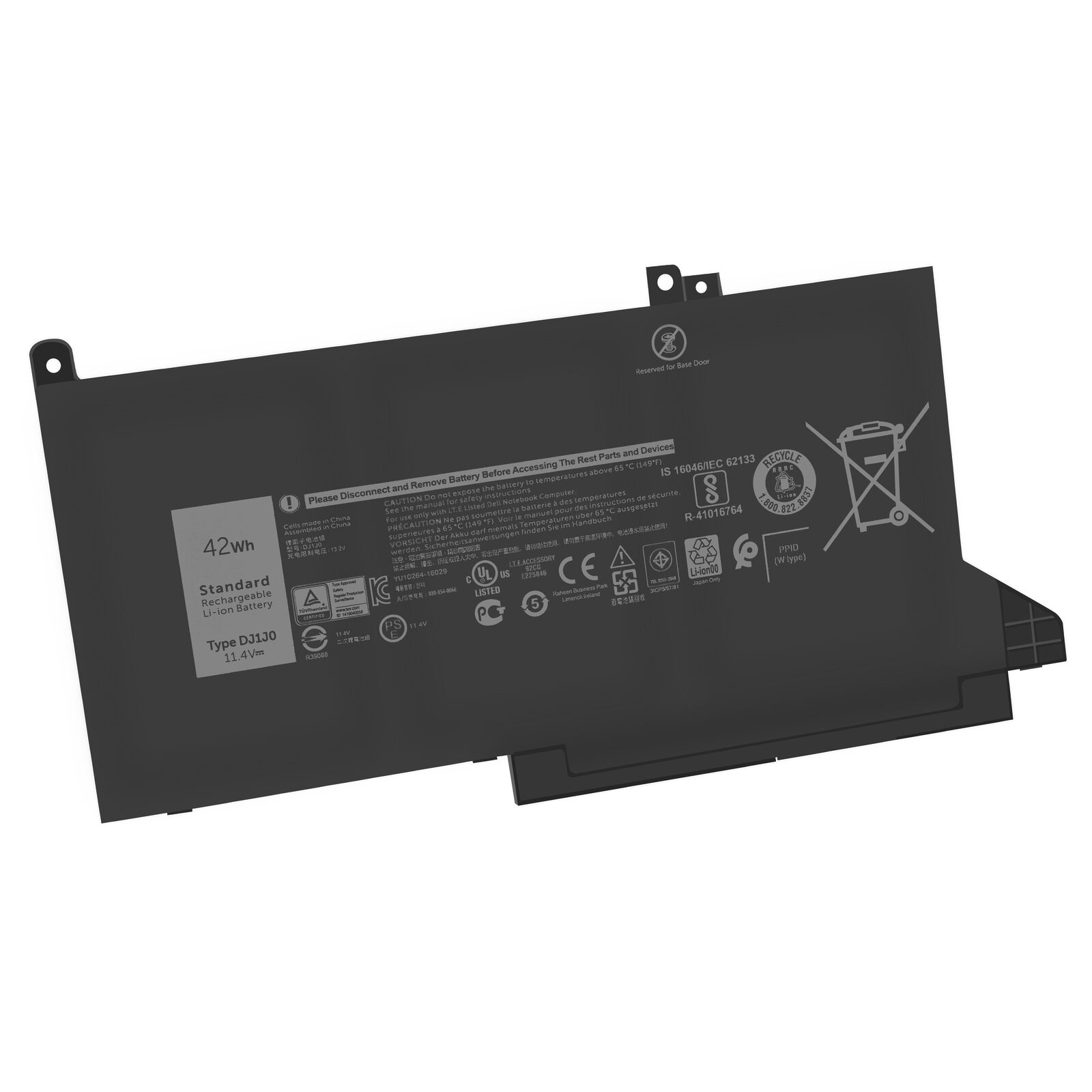 11.4V 42WH DJ1J0 PGFX4 9W9MX 451-BBZB Dell Latitude E7480 E7490 7280 compatible battery - Click Image to Close