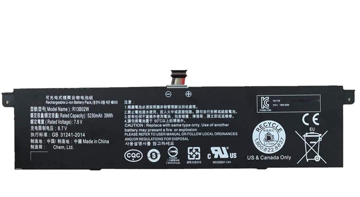 R13B01W R13B02W 7.6V 39Wh Xiaomi Mi Air 13.3 Inch Series TM1613 TM1604 161301 compatible battery