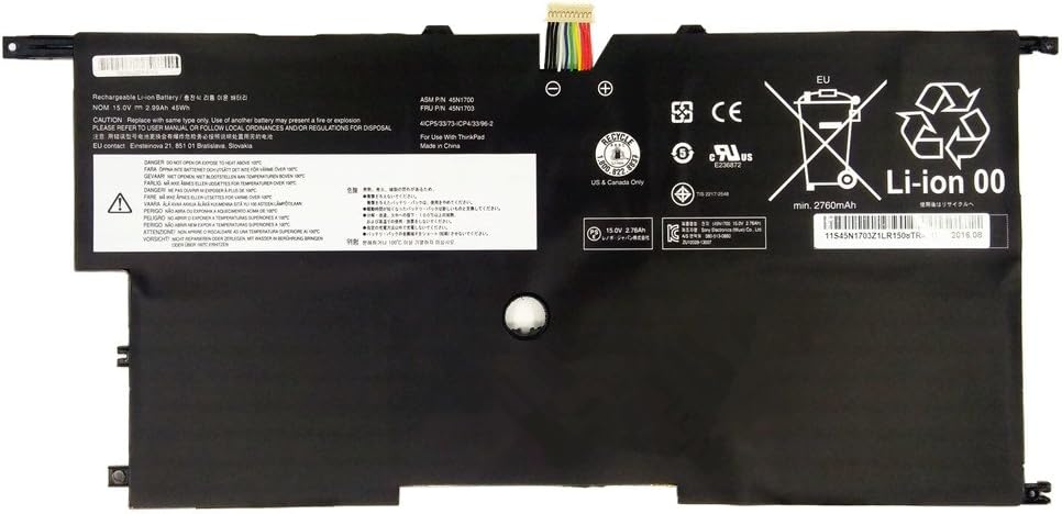 15V 45Wh Lenovo Thinkpad X1 Carbon Gen 2 20A7 20A8 3444 3448 3460 compatible battery