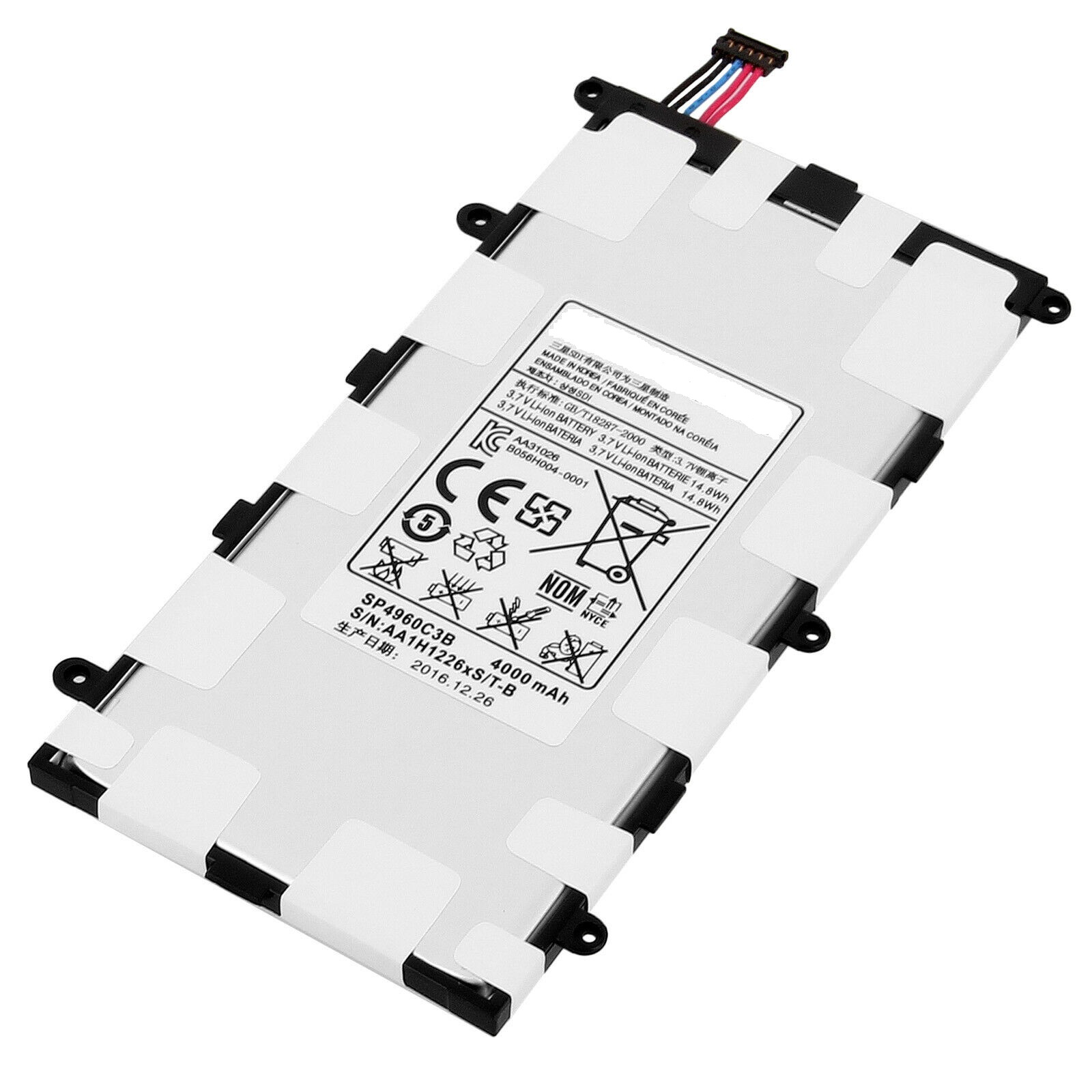 SP4960C3B Samsung Galaxy Tab 2 7.0 P3100, Tab 7.0 Plus 4000mAh 3.7V compatible Battery