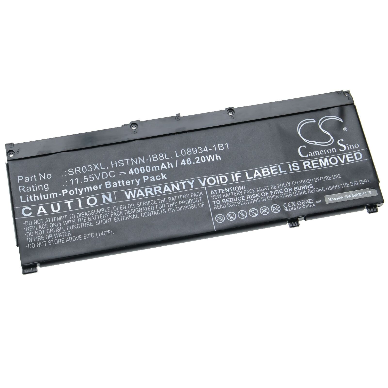 HP 11.55V HSTNN-IB8L, L08855-855, L08934-1B1, SR03XL compatible battery