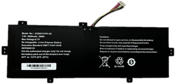 U3285131PV-2S Prestigio SmartBook 141 C5 7.6V 5000mAh compatible battery (image for) U3285131PV-2S Prestigio SmartBook 141 C5 7.6V 5000mAh compatible battery