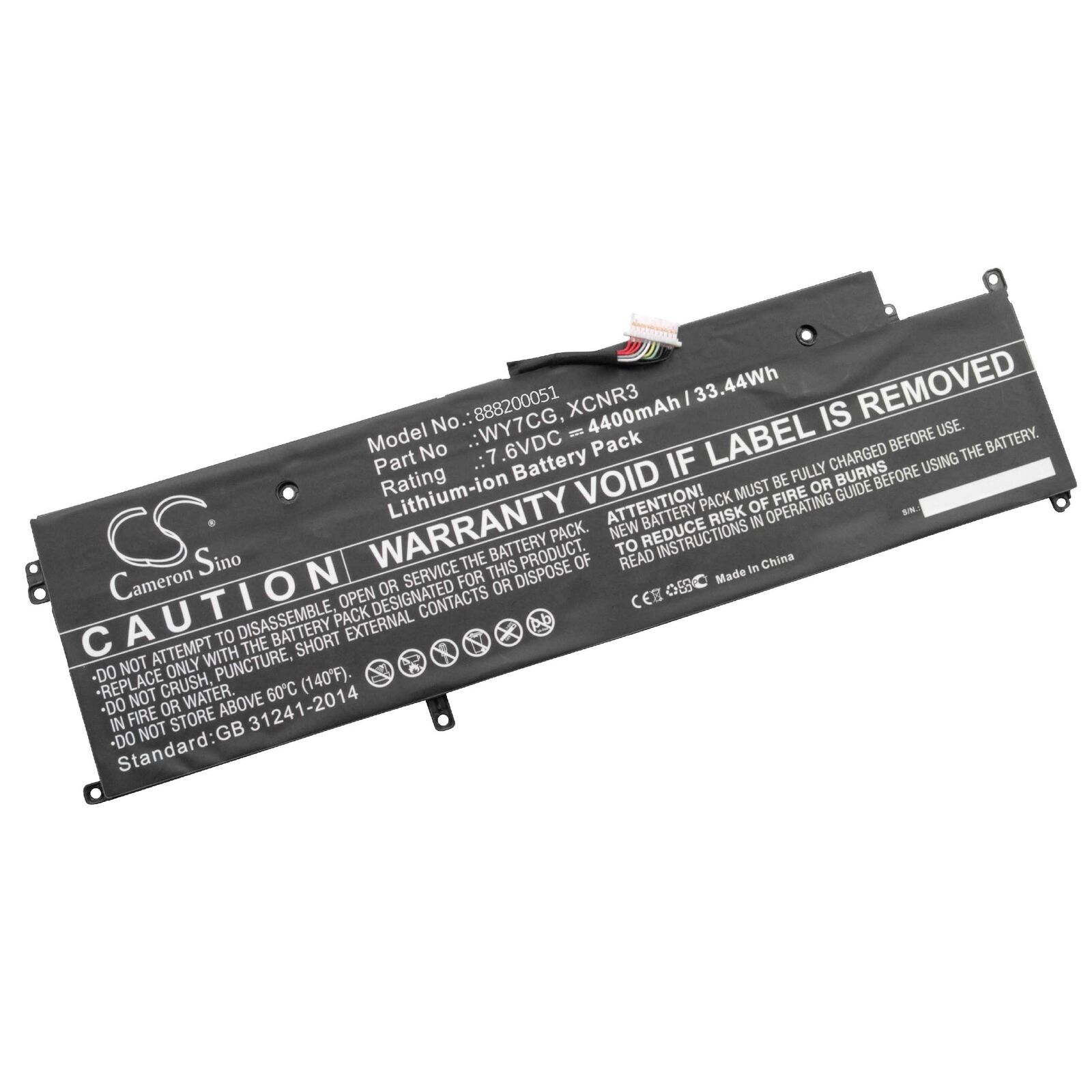 XCNR3 Dell Latitude 13 7000 Series 7370 E7370 P63NY N3KPR 4H34M WY7CG compatible battery - Click Image to Close